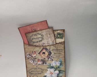 Ephemera Twig Stuffed Pocket Embellishments journaling stationery. junk journals Physical Product scrapbooking