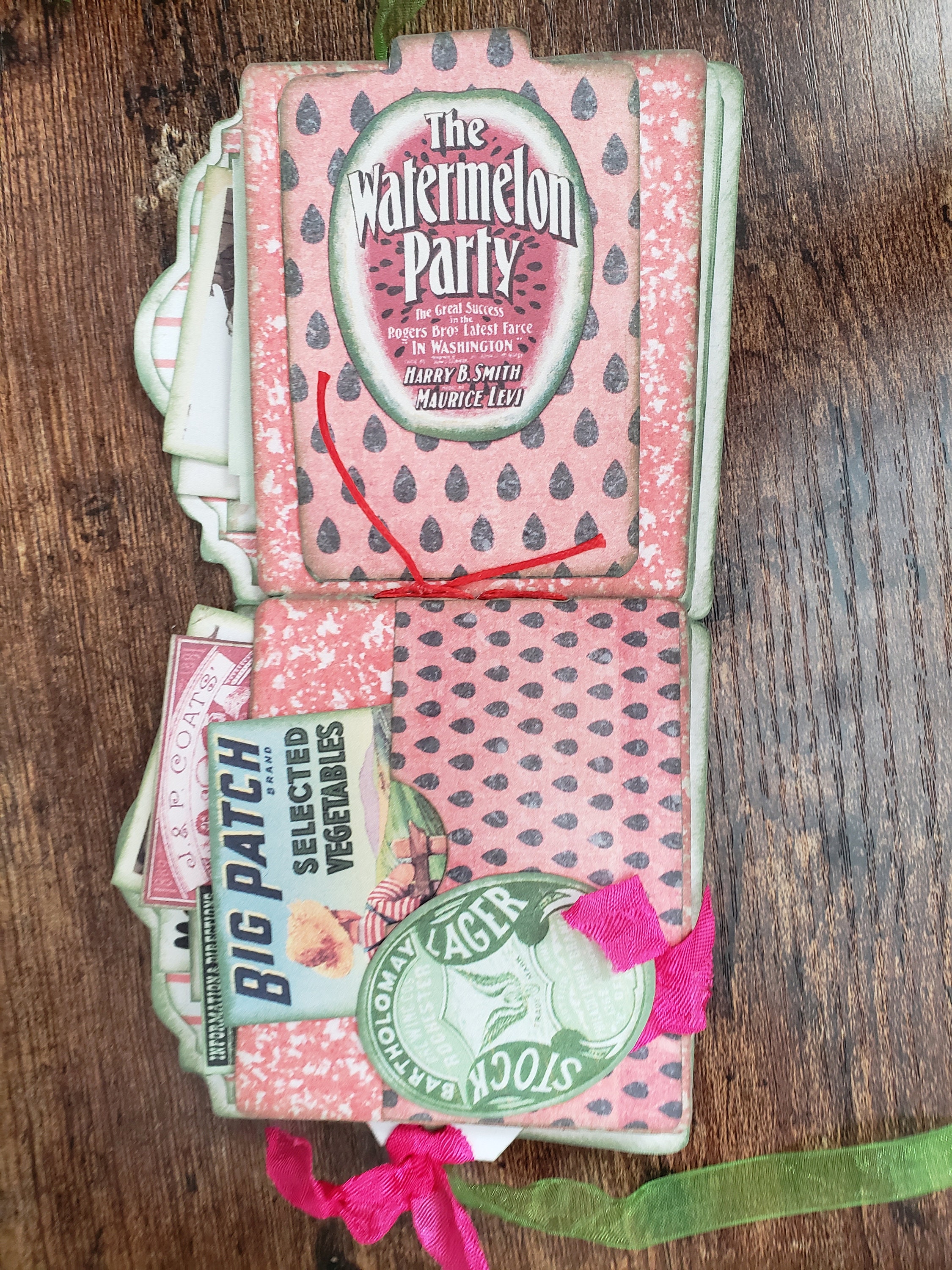 Mini Junk Journal Watermelon Mini Junk Journal Ephemera Etsy