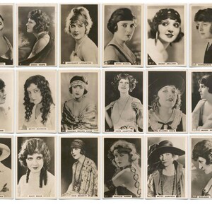 Printable Vintage Beauties 4, Vintage Tea Cards,  3 Pages, Digital Downloads, Junk Journal, Ephemera, Scrapbooking