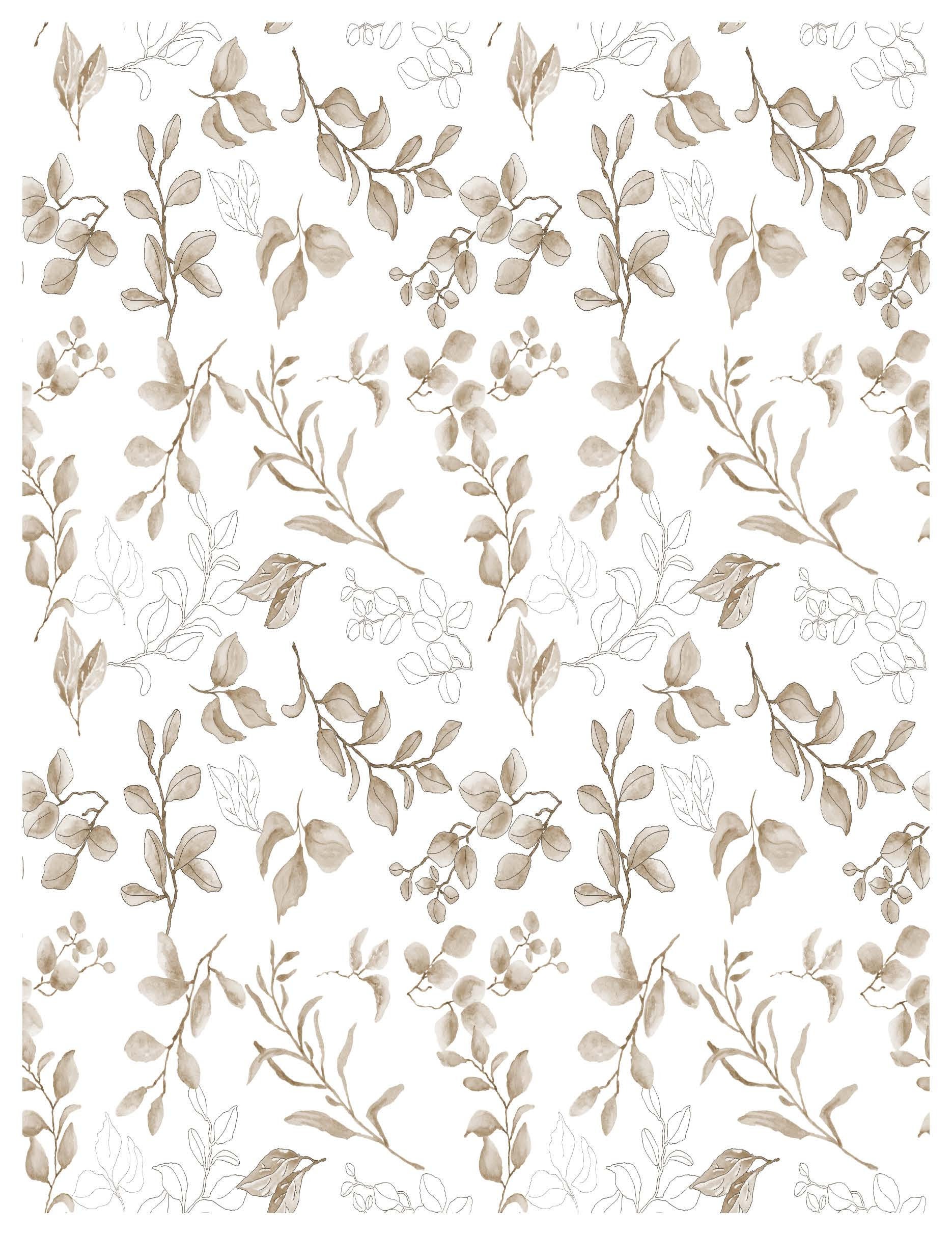 Paperprintable Pale Blue Floral Paper 12 Pages Digital Etsy