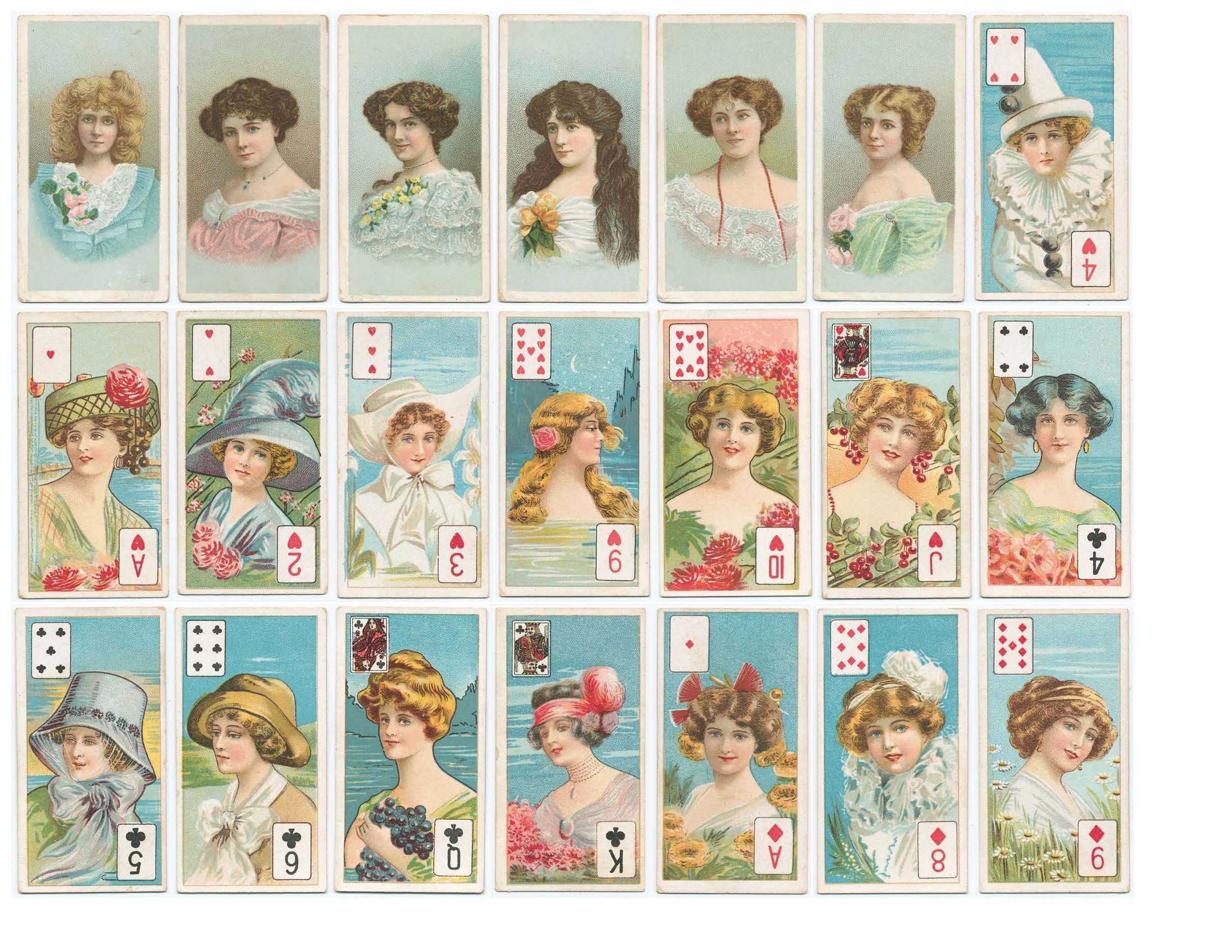 Printable Vintage Beauties 3 Tea Cards 6 Pages Digital | Etsy