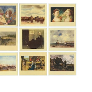 Art Famous Works of Art, Paintings,Tea Cards, 10 Pages. Digital Downloads, Vintage Ephemera, Junk Journals, Scrapbooking,