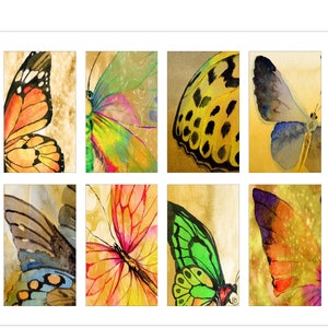 Vintage Butterfly Tea Cards, Digital Download, ephemera, junk journals, journaling, scrapbooking, embellishments, stationery.