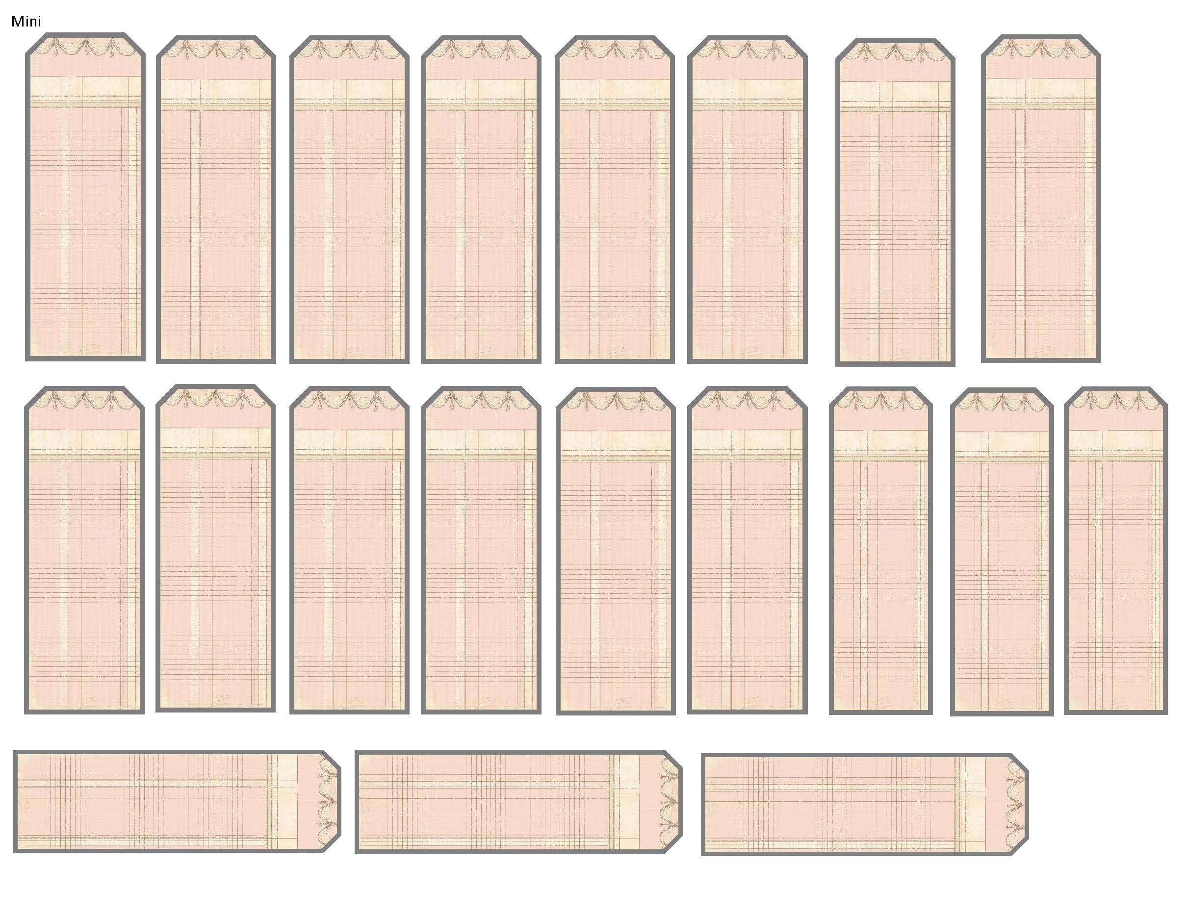 Printable Pink Ledger Tags 9-Pages Digital Downloads | Etsy