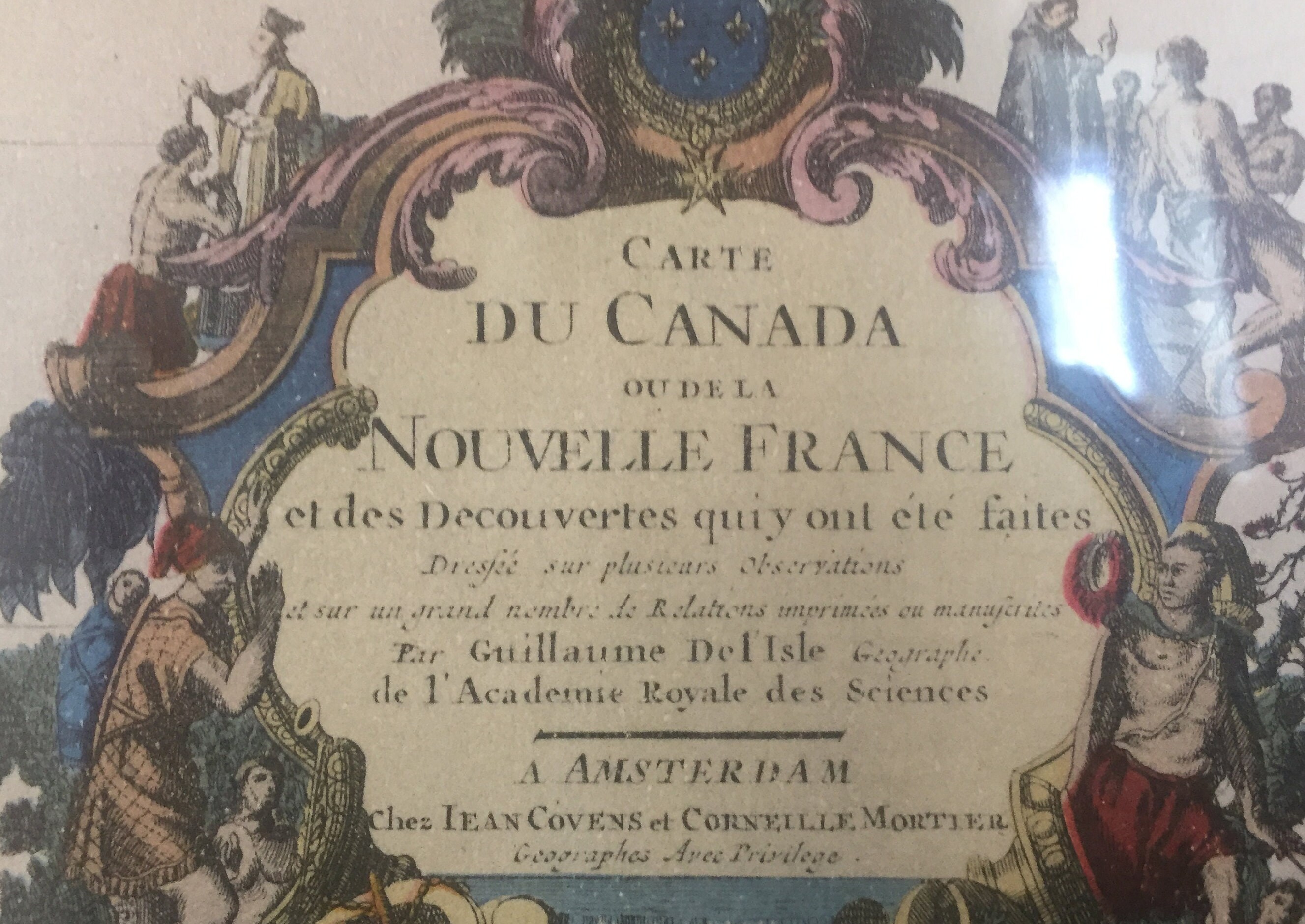 Guillaume De L'isle. Carte Du Canada Ou De La Nouvelle Etsy