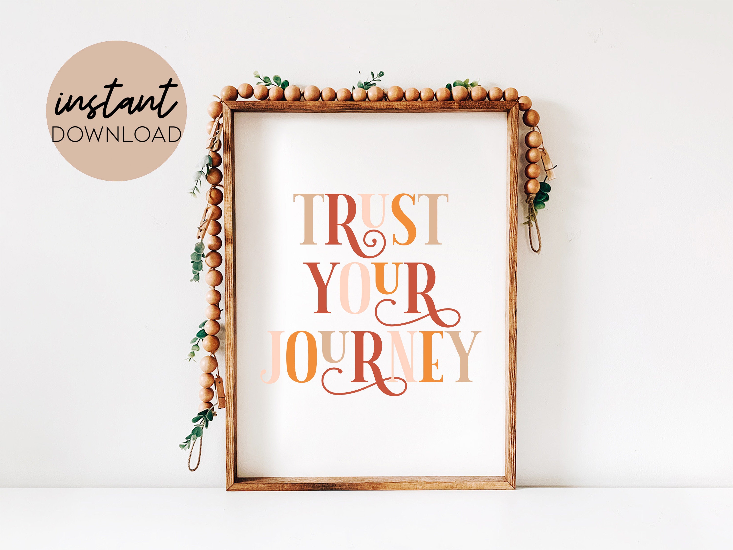 Boho Quote Print Motivational Printable Wall Art Digital Etsy