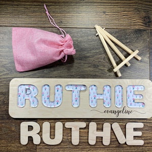 Rompecabezas con nombre personalizado, Montessori, Letras personalizadas, Hecho a mano, Regalo hecho a mano, Ideal para cumpleaños, Navidad, Baby Showers, Madera