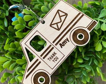 Mail Truck Keychain| USPS Mail Truck | Thankful