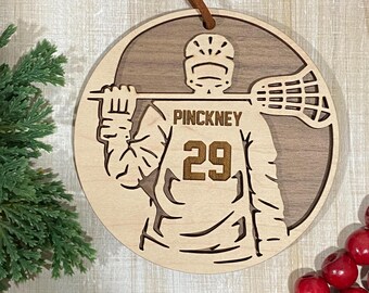 Personalized Lacrosse Ornament |Custom Lacrosse Ornament | Keepsake for Lacrosse Player | Christmas Ornament for Lacrosse Season