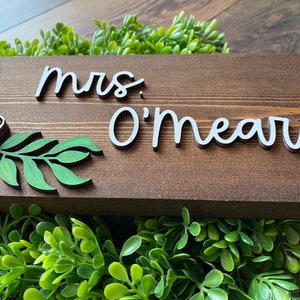 Personalized Wood Pencil Sign | Teacher Sign | Wood Cut | 3D Laser Cut ...