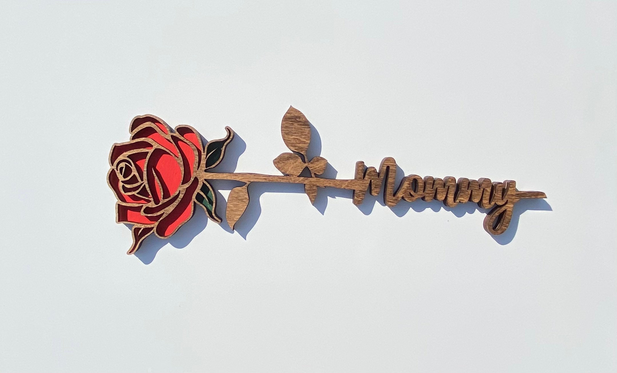 Mothers Day Rose Laser Rose Gifts for Mom Wooden Rose Etsy