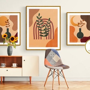 Digital Boho Wall Art, Set of 3 Line Art, DIY Wall Decor, DIY Home Decor, Boho Decor, Abstract Printable Art
