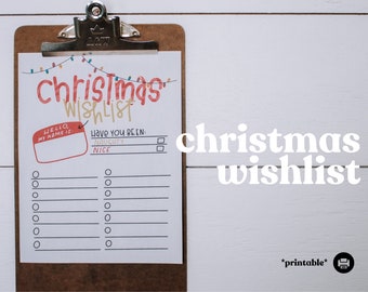 Christmas Wish List and Gift List *Printable*