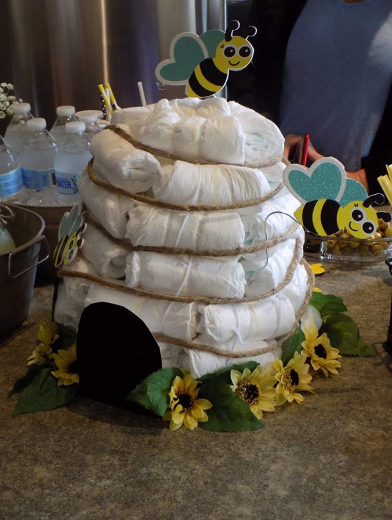 beehive diaper cake