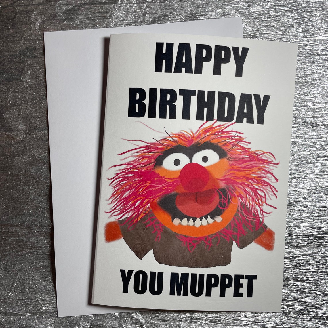 Happy Birthday you muppet animal | Etsy