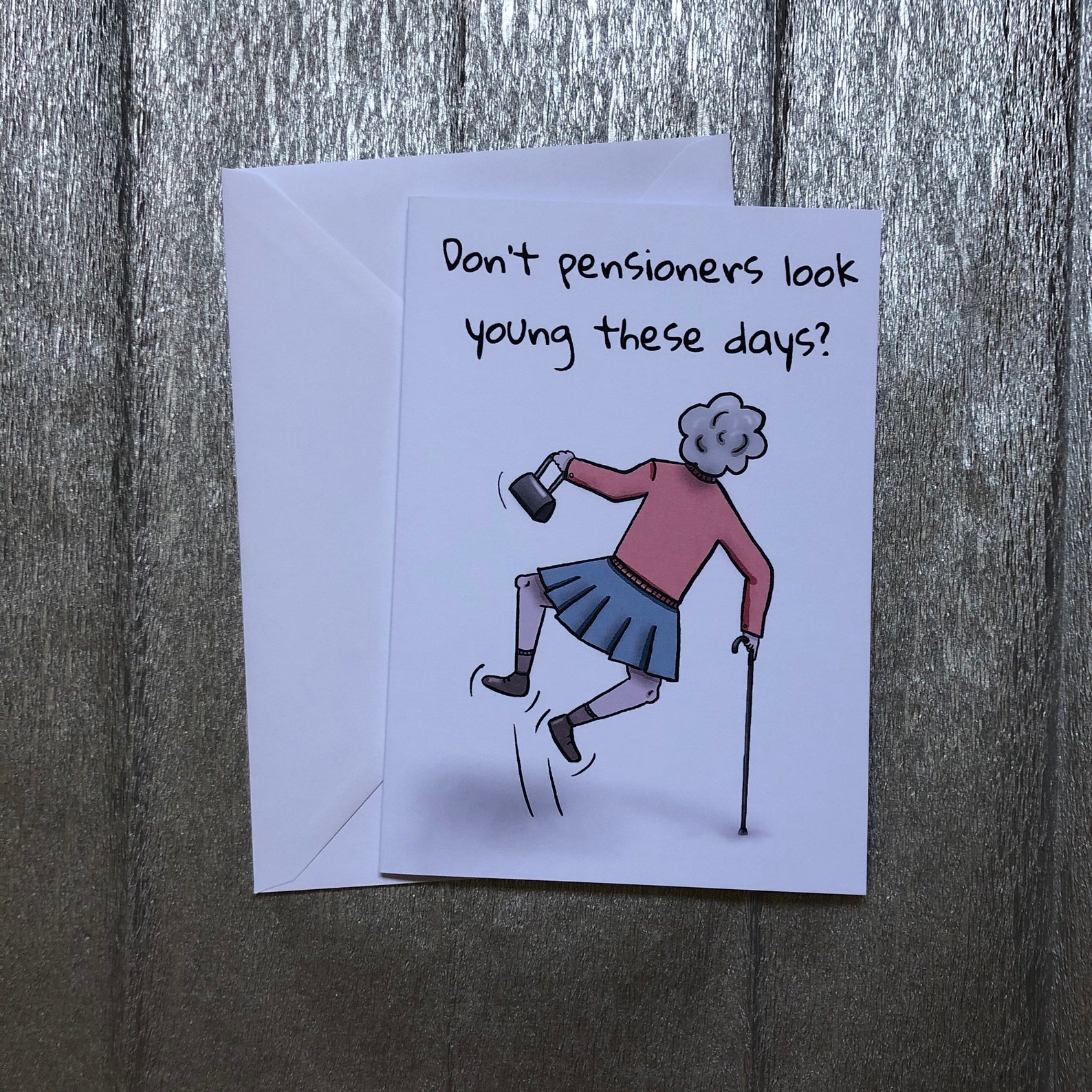 Retirement card leaving pensioner funny granny Nan | Etsy