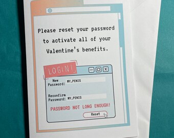 Funny, Rude, Valentines, Card, For Him, Husband,