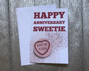 Funny, Rude, Anniversary Card, Husband, Love Heart