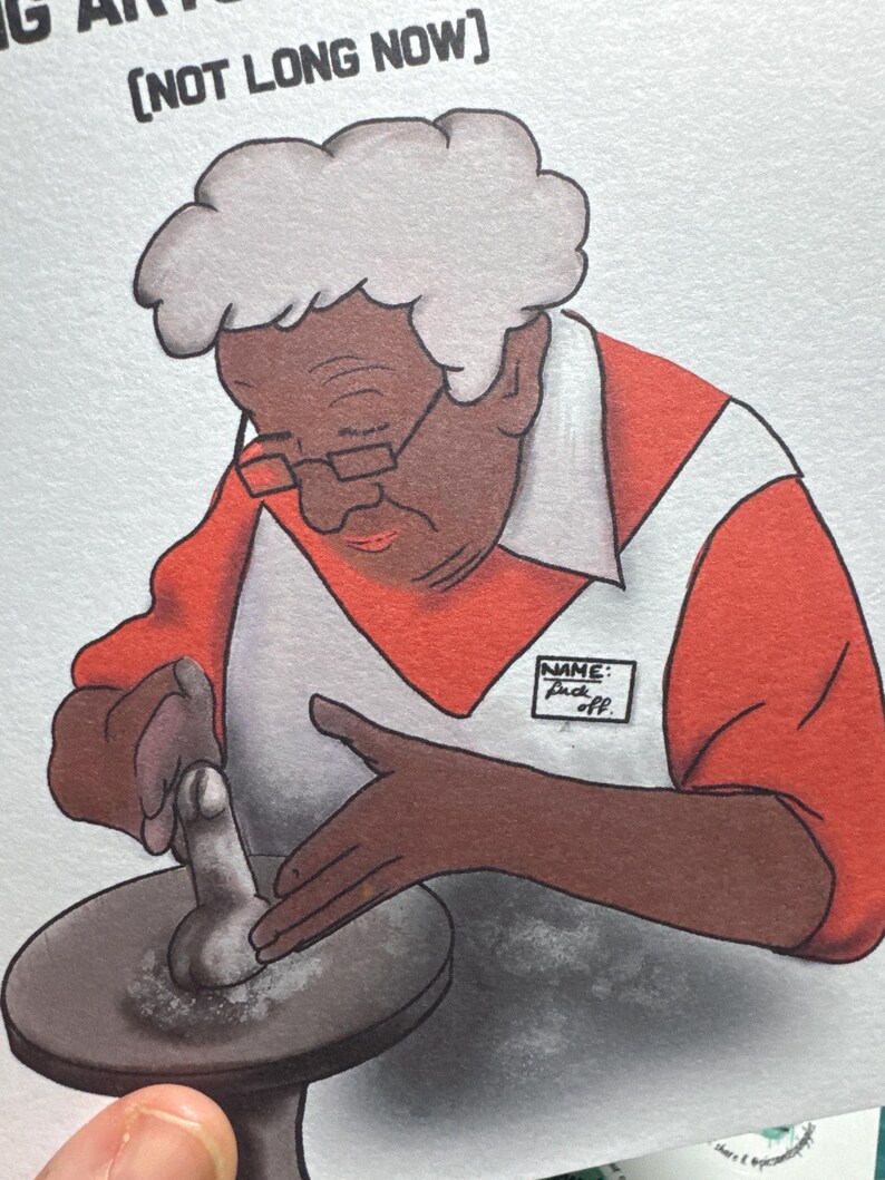 Rude, Funny, Happy Mother’s Day Card, Funny, Getting Old, Nursing Home, available in either light or dark skin image 4