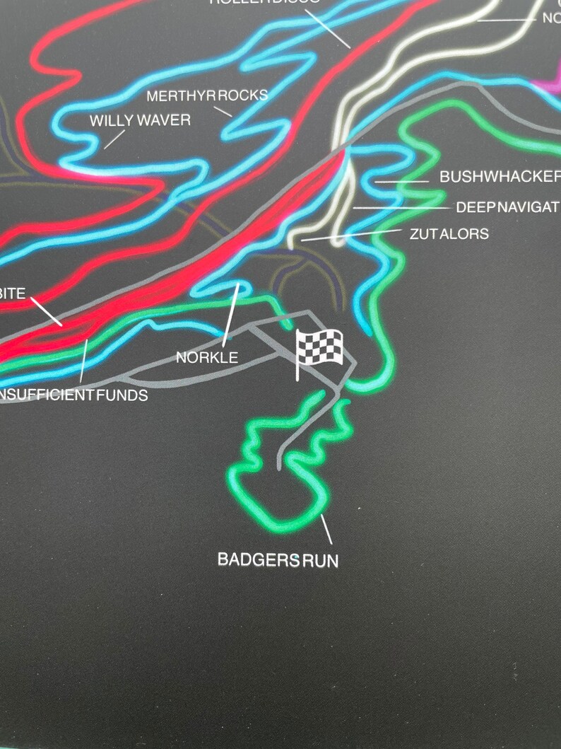 Bike Park Wales Trail Map Print Unframed A3 | Etsy