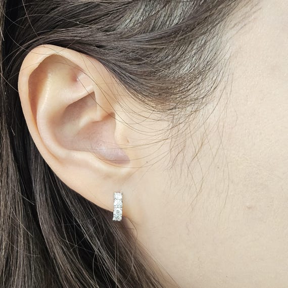 天然ダイヤモンド0.7ctダイヤモンドフープピアス/直径11mm、12mm、13mm