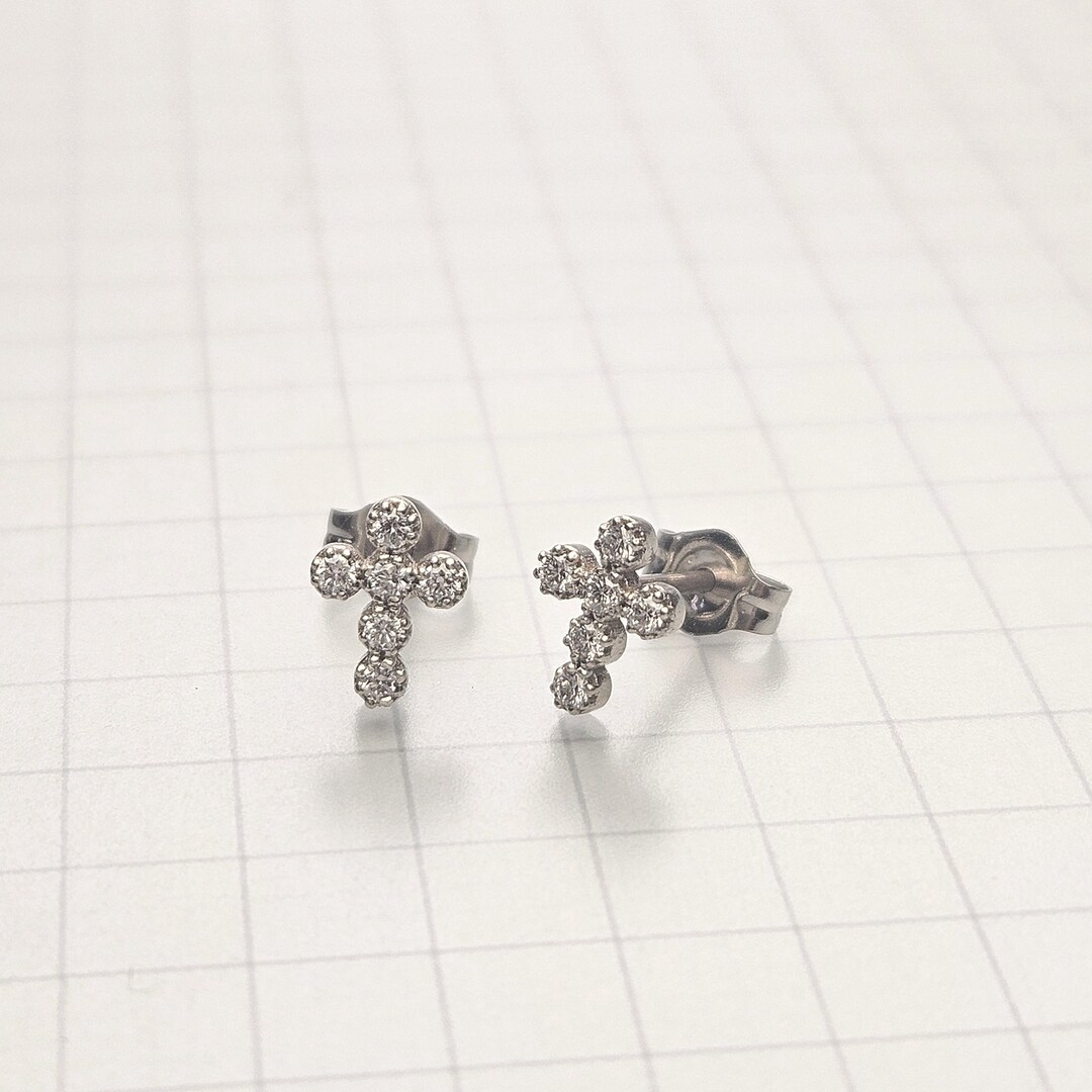 The Small Cross Earrings (Pierced)