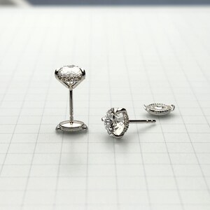 1ct Round Lab Diamond Prong Set Stud Earring/Diamond Earring/Total 2ct Diamond Stud Single or Pairs Bridesmaid Wedding Gift/Anniversary gift