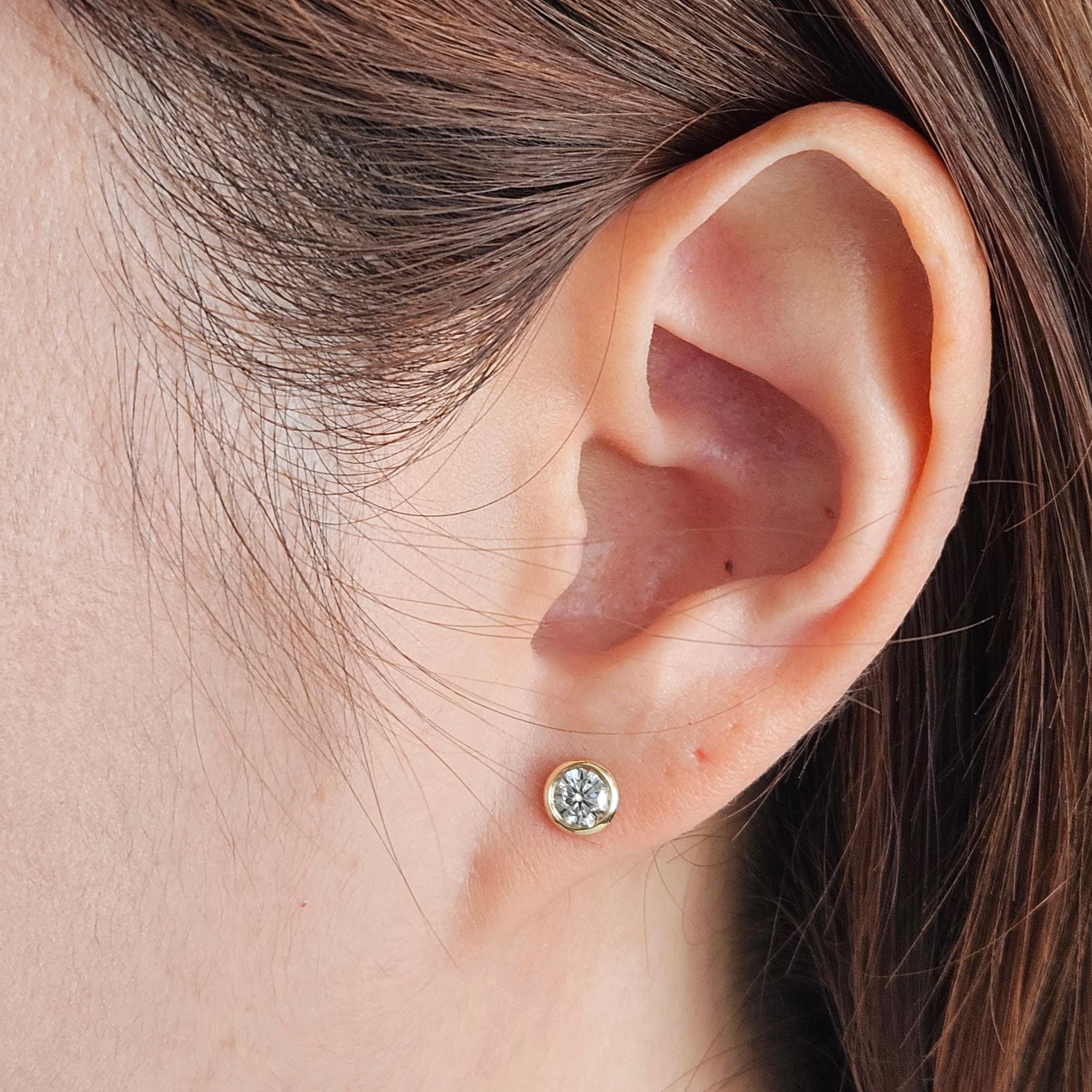 0,60 Carat Diamant Solitär EinStein Ohrringe Ohrstecker