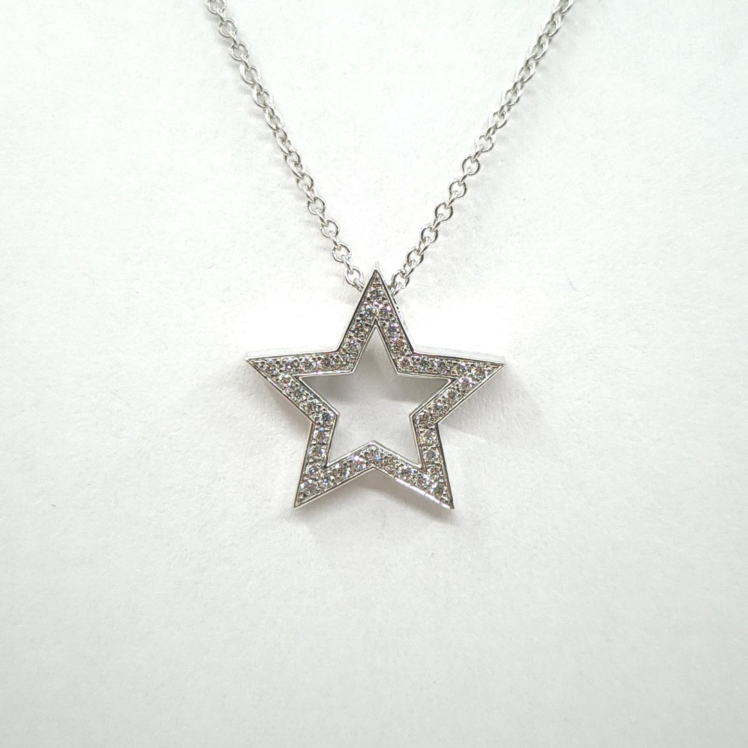 ★早期完売★Numbering★Brilliant Star Pendant Necklace #7740 Star Pendant Natural Diamond Necklace /star Pendant