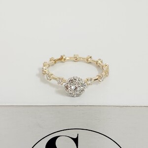 Unique Natural Diamond Stackable Ring/Stackable Natural Diamond Full Eternity Ring/Diamond Engagement ring/Anniversary Ring/ Gift for her