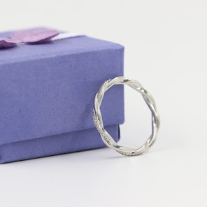 14K Gold Diamond Eternity Ring: Twisted Infinity Wedding Band