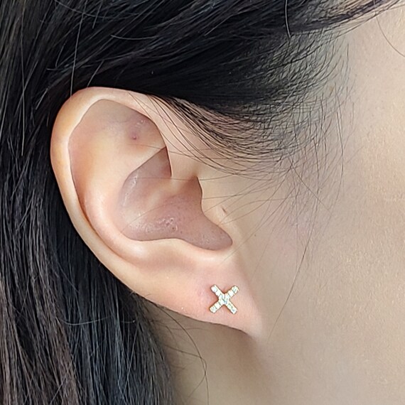 Diamond X Earrings main image 1