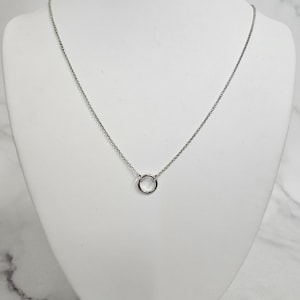 11mm Open Circle Gold Necklace/Gold Circle Pendant/14k Gold Men's Pendant /Simple Dainty Women's Pendant /Gift for Her/Anniversary Gift