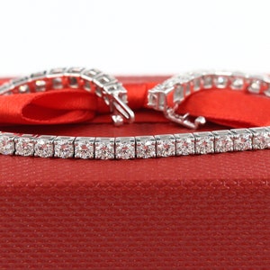 5ct Natural Diamond Tennis Bracelet: 14K Gold Eternity Bracelet