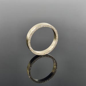 Lab Grown Diamond Full Eternity Wedding Band - 14K Gold 3.8mm