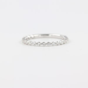 Stackable Diamond Band /Round Diamond  Band /  Eternity Ring / Eternity Diamond Wedding Ring / Minimalist Diamond Ring / Diamond Band