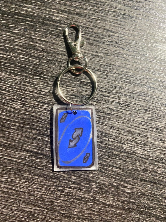 Uno Reverse Card Keychain Aesthetic Keychain Handmade Etsy