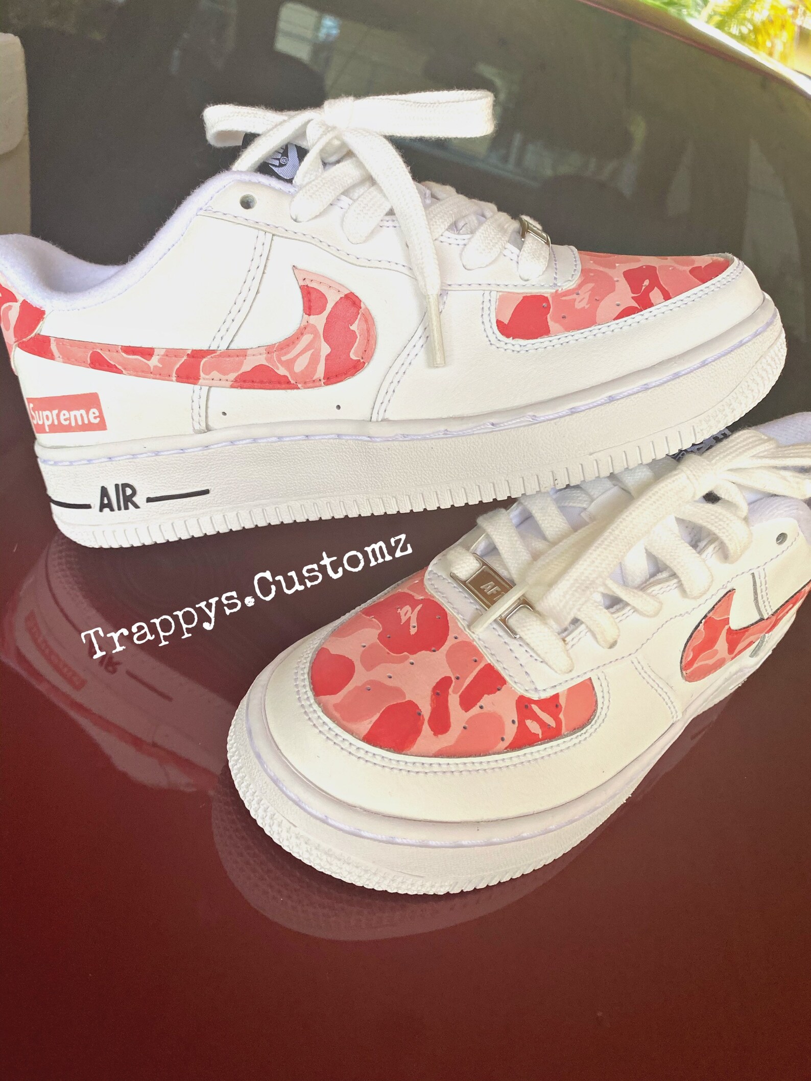 Bape x Supreme AF1s | Etsy