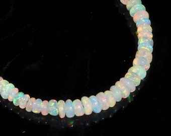 Australian Opal Bracelet Round Beads 103ct Smooth Beads Natural Opal Round Beads Gemstone Stone Beads for Jewelry Making