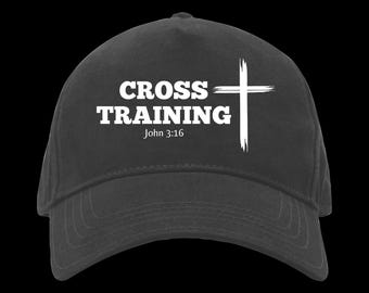 Cross Training John 3:16 adjustable Richardson Trucker Hat Christian gift Gym Workout wear Jesus Cap Bible Verse Faith Gift Religious