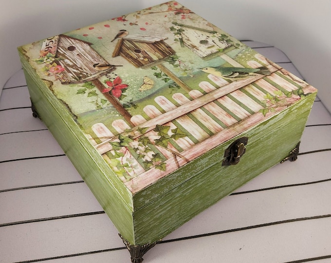 Vintage Tea Box Tea Box With Compartments Teebox Tea Storage Tea