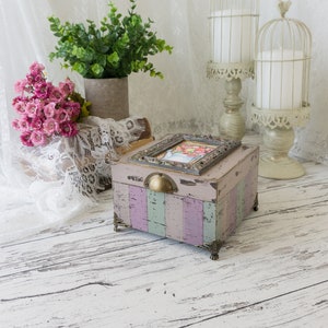 Tea Storage Box | Tea Organizer | Tea Bag Holder | Wood Tea Box | Tea Chest | Rustic Tea Caddy | Tea Lover Gift | Vintage Farmhouse Decor