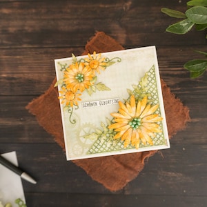 Carte de voeux 3D en papier fait main | Carte de félicitations avec noeud de ruban pour elle | Carte d'anniversaire de fleurs en papier fabriquées en papier, carte de félicitations pour toutes les occasions