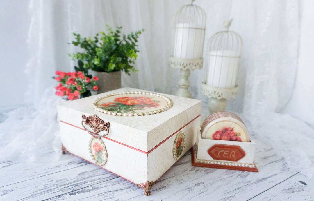 Vintage Tea Box Tea Bag Organiser With 9 Compartments Tea Etsy