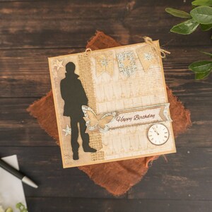 Carte de voeux 3D en papier fait main | Carte de félicitations Mein in suit pour lui | Carte d'anniversaire de fleurs en papier fabriquées en papier, carte de félicitations pour toutes les occasions