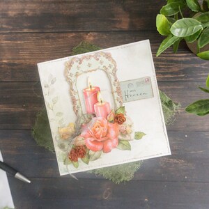 Carte de voeux 3D en papier fait main | Carte de félicitations avec noeud de ruban pour elle | Carte d'anniversaire de fleurs en papier fabriquées en papier, carte de félicitations pour toutes les occasions