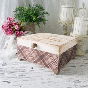 Aufbewahrungsbox für Tee | Tee Organizer | Teebeutelhalter | Holz Tee Box | Teekiste | Vintage Teedose | Geschenk für Teeliebhaber | Antikes Vintage Dekor