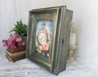 Upcycled Solid Wood Jewelry Cabinet | Wall Trinket Box