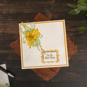 Carte de voeux 3D en papier fait main | Carte de félicitations avec noeud de ruban pour elle | Carte d'anniversaire de fleurs en papier fabriquées en papier, carte de félicitations pour toutes les occasions