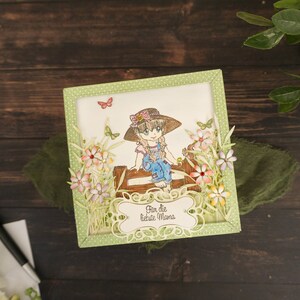 Biglietto di auguri in carta fatta a mano in 3D/ Biglietto di congratulazioni con fiocco di nastro per lei/ Biglietto di compleanno con fiori di carta lavorati, biglietto di congratulazioni per tutte le occasioni
